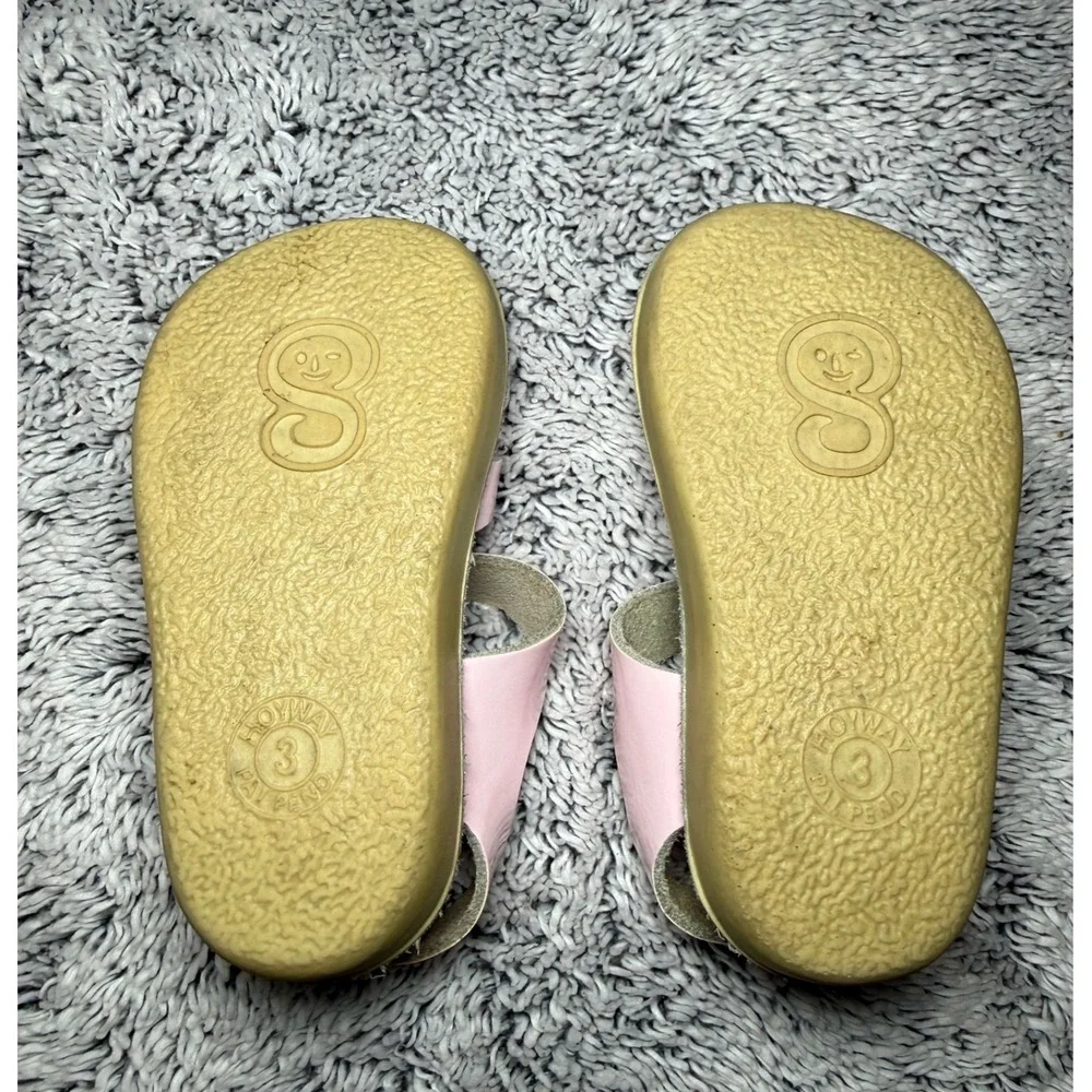Sun-San Sea Wees Saltwater Sandals Shiny Pink Patent Leather Baby Toddler Size 3